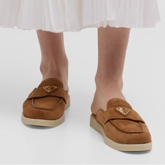 Prada Saint Tropez Suede Mules - Picture 2 of 6